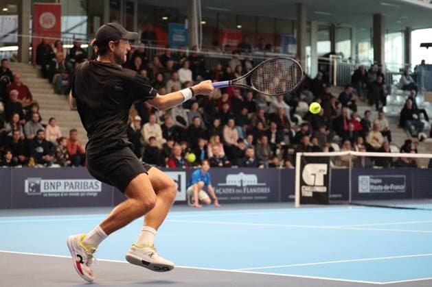 TENNIS : Play In Challenger Lille 2025 - ATP, Tennis Herren 125 Challenger Tour - 05 02 2025 Lucas POUILLE (France) au Play In Challenger Lille 2025, ATP 125 Challenger Tour, le 5 fÃ vrier 2025  Copyright: xLaurentxSANSONx xPsnewZx