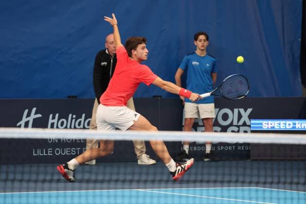 TENNIS : Play In Challenger Lille 2025 - ATP, Tennis Herren 125 Challenger Tour - 05 02 2025 Luca NARDI (Italie) au Play In Challenger Lille 2025, ATP 125 Challenger Tour, le 5 fÃ vrier 2025  Copyright: xLaurentxSANSONx xPsnewZx