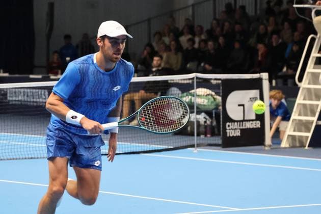 TENNIS : Play In Challenger Lille 2025 - ATP, Tennis Herren 125 Challenger Tour - 05 02 2025 Benjamin BONZI (France) au Play In Challenger Lille 2025, ATP 125 Challenger Tour, le 5 fÃ vrier 2025  Copyright: xLaurentxSANSONx xPsnewZx