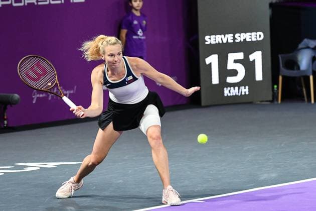 Transylvania Open 2025 - WTA, Tennis Damen 250 Tournament - Day 4 Katerina Siniakova competes during the round of 16 for the Transylvania Open WTA 250 in BT Arena, Cluj-Napoca, on February 6, 2025 Cluj-Napoca Romania  Copyright: xFlaviuxBuboix originalFilename:buboi-notitle250206_npwk7.jpg