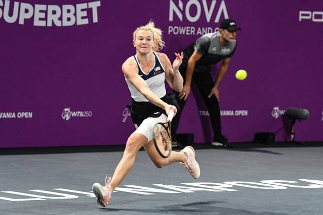 Transylvania Open 2025 - WTA, Tennis Damen 250 Tournament - Day 4 Katerina Siniakova competes during the round of 16 for the Transylvania Open WTA 250 in BT Arena, Cluj-Napoca, on February 6, 2025 Cluj-Napoca Romania  Copyright: xFlaviuxBuboix originalFilename:buboi-notitle250206_npMKW.jpg
