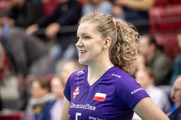 Agnieszka Korneluk KS DevelopRes Rzeszow, 05 GER, Allianz MTV Stuttgart vs KS DevelopRes Rzeszow, Volleyball, CEV Volleyball Champions League, Volleyball CL, VCL, Final round, round of 16, 2024 2025 season, 06 02 2025 GER, Allianz MTV Stuttgart vs KS DevelopRes Rzeszow, Volleyball, CEV Volleyball Champions League, Volleyball CL, VCL, Final round, round of 16, 2024 2025 season, 06 02 2025 Stuttgart Copyright: xSandyxDinkelackerx EP_SDR