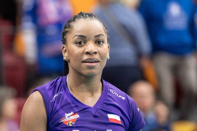 Elizabeth Vicet KS DevelopRes Rzeszow, 19 GER, Allianz MTV Stuttgart vs KS DevelopRes Rzeszow, Volleyball, CEV Volleyball Champions League, Volleyball CL, VCL, Final round, Round of 16, 2024 2025 season, 06 02 2025 GER, Allianz MTV Stuttgart vs KS DevelopRes Rzeszow, Volleyball, CEV Volleyball Champions League, Volleyball CL, VCL, Final round, Round of 16, 2024 2025 season, 06 02 2025 Stuttgart Copyright: xSandyxDinkelackerx EP_SDR
