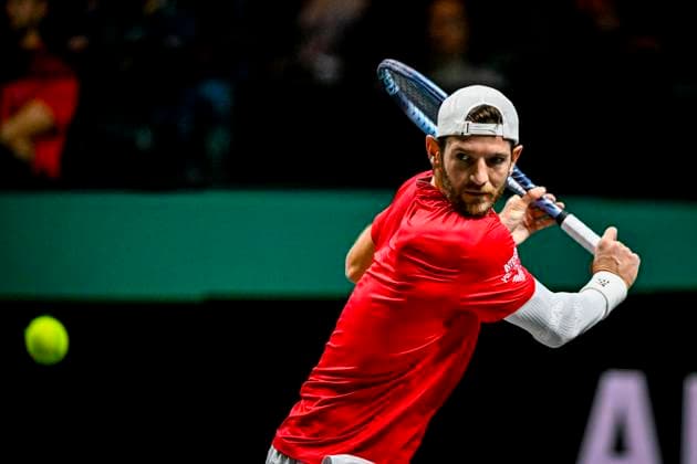 2025-02-06 ABN AMRO Open 2025 ROTTERDAM, NETHERLANDS - FEBRUARY 6: Andrea Vavassori of Italia competing in the Men s Singles during the ABN AMRO Open 2025 at Rotterdam Ahoy on February 6, 2025 in Rotterdam, Netherlands. Rotterdam Rotterdam Ahoy Netherlands Content not available for redistribution in The Netherlands directly or indirectly through any third parties. Copyright: xJanxKokx