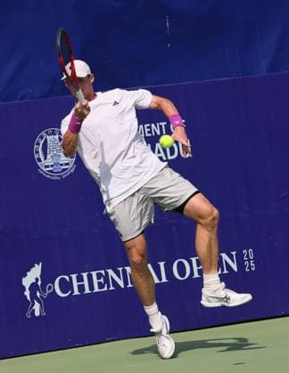 Chennai Open 2025: Billy HARRIS (GBR) vs Timofey SKATOV (KAZ) Billy HARRIS 6-,7-6 Entered Semi Finals Chennai SDAT Stadium INDIA Copyright: xSeshadrixSukumarx