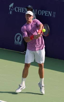 Chennai Open 2025: Billy HARRIS (GBR) vs Timofey SKATOV (KAZ) Billy HARRIS 6-,7-6 Entered Semi Finals Chennai SDAT Stadium INDIA Copyright: xSeshadrixSukumarx