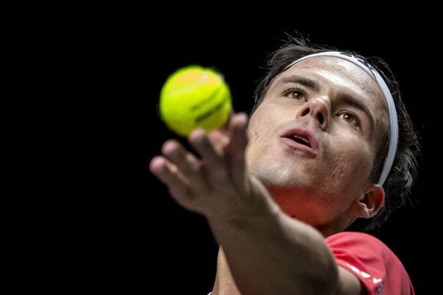 ROTTERDAM - Daniel Altmaier (GER) in action against Alex de Minaur (AUS) on the fifth day of the ABN AMRO Open tennis tournament in Ahoy. ANP SANDER KONIN ABN AMRO Open - Day Five 2025 xVIxANPxSportx xxANPxIVx 519327455 originalFilename: 519327455.jpg