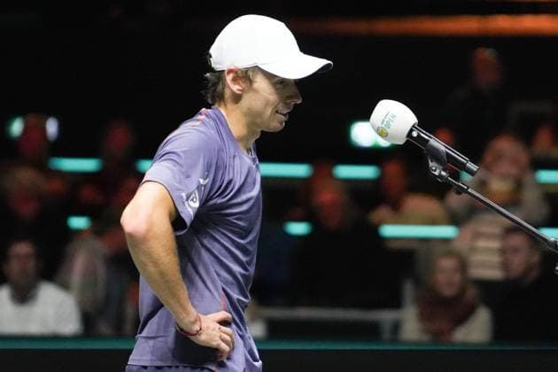 TENNIS - ABN AMRO OPEN 2025 Laurent Lairys MAXPPP - Alex de Minaur of Australia during the ABN AMRO Open 2025, ATP, Tennis Herren 500 Tennis 1 4 finale event on 7 February 2025 in Rotterdam, Netherlands - Photo Laurent Lairys MAXPPP Rotterdam Netherlands  Copyright: xMAXPPPxLaurentxLairysx LLR202502070730 LLR202502070730