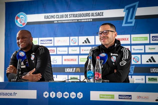 FOOTBALL : ConfÃ rence de presse Racing Strasbourg - 07 02 2025 ConfÃ rence de presse Liam Rosenior et Kalifa Cisse  Copyright: xx