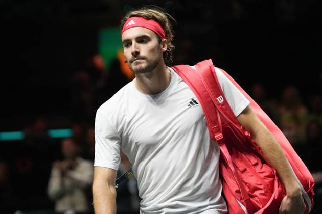 TENNIS - ABN AMRO OPEN 2025 StÃ fanos Tsitsipas of Grece during the ABN AMRO Open 2025, ATP, Tennis Herren 500 Tennis 1 4 finale event on 7 February 2025 in Rotterdam, Netherlands - Photo Laurent Lairys PsnewZ RotterdamNetherlands  Copyright: xLaurentxLairysx