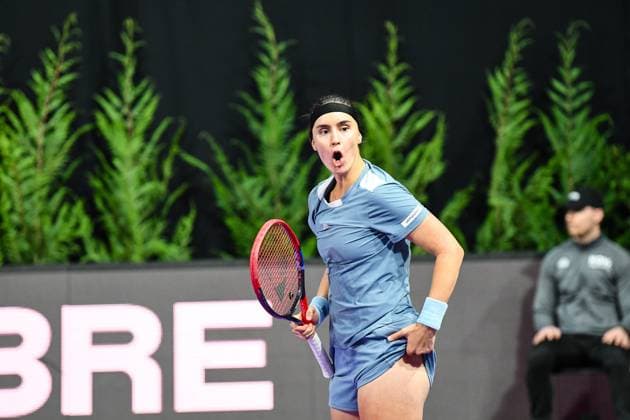 Transylvania Open 2025 - WTA, Tennis Damen 250 Tournament - Day 5 - Quarterfinals Anhelina Kalinina competes during the quarterfinals of the Transylvania Open 2025, a WTA250 Tournament, at BT Arena in Cluj-Napoca, Romania, on February 7, 2025 Cluj-Napoca Romania  Copyright: xFlaviuxBuboix originalFilename:buboi-notitle250207_npgQV.jpg