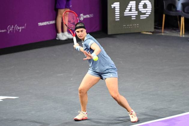 Transylvania Open 2025 - WTA, Tennis Damen 250 Tournament - Day 5 - Quarterfinals Anhelina Kalinina competes during the quarterfinals of the Transylvania Open 2025, a WTA250 Tournament, at BT Arena in Cluj-Napoca, Romania, on February 7, 2025 Cluj-Napoca Romania  Copyright: xFlaviuxBuboix originalFilename:buboi-notitle250207_npohF.jpg