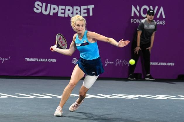 Transylvania Open 2025 - WTA, Tennis Damen 250 Tournament - Day 5 - Quarterfinals Katerina Siniakova competes during the quarterfinals of the Transylvania Open 2025, a WTA250 Tournament, at BT Arena in Cluj-Napoca, Romania, on February 7, 2025 Cluj-Napoca Romania  Copyright: xFlaviuxBuboix originalFilename:buboi-notitle250207_npceN.jpg