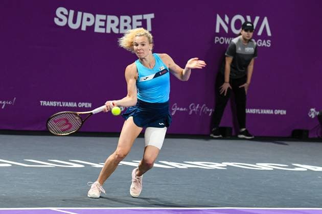 Transylvania Open 2025 - WTA, Tennis Damen 250 Tournament - Day 5 - Quarterfinals Katerina Siniakova competes during the quarterfinals of the Transylvania Open 2025, a WTA250 Tournament, at BT Arena in Cluj-Napoca, Romania, on February 7, 2025 Cluj-Napoca Romania  Copyright: xFlaviuxBuboix originalFilename:buboi-notitle250207_npLm2.jpg