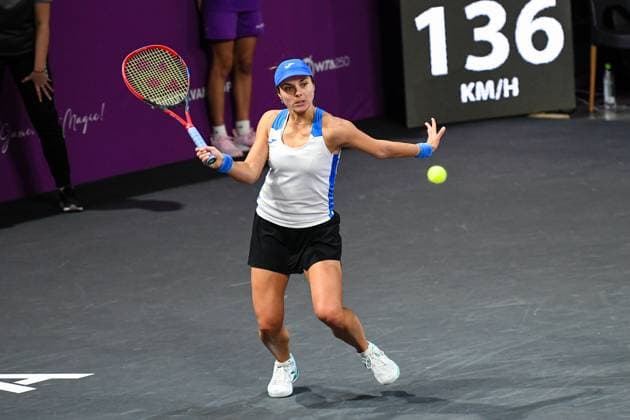 Transylvania Open 2025 - WTA, Tennis Damen 250 Tournament - Day 5 - Quarterfinals Viktoriya Tomova competes during the quarterfinals of the Transylvania Open 2025, a WTA250 Tournament, at BT Arena in Cluj-Napoca, Romania, on February 7, 2025. Cluj-Napoca Romania  Copyright: xFlaviuxBuboix originalFilename:buboi-notitle250207_npwQP.jpg