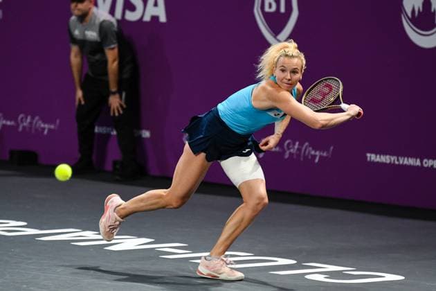 Transylvania Open 2025 - WTA, Tennis Damen 250 Tournament - Day 5 - Quarterfinals Katerina Siniakova competes during the quarterfinals of the Transylvania Open 2025, a WTA250 Tournament, at BT Arena in Cluj-Napoca, Romania, on February 7, 2025 Cluj-Napoca Romania  Copyright: xFlaviuxBuboix originalFilename:buboi-notitle250207_npb2i.jpg