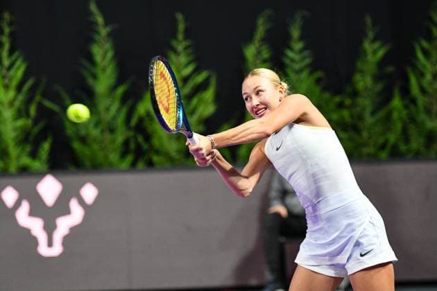 Transylvania Open 2025 - WTA, Tennis Damen 250 Tournament - Day 5 - Quarterfinals Anastasia Potapova competes during the quarterfinals of the Transylvania Open 2025, a WTA250 Tournament, at BT Arena in Cluj-Napoca, Romania, on February 7, 2025 Cluj-Napoca Romania  Copyright: xFlaviuxBuboix originalFilename:buboi-notitle250207_npnPe.jpg