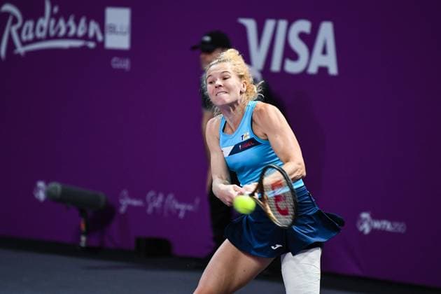 Transylvania Open 2025 - WTA, Tennis Damen 250 Tournament - Day 5 - Quarterfinals Katerina Siniakova competes during the quarterfinals of the Transylvania Open 2025, a WTA250 Tournament, at BT Arena in Cluj-Napoca, Romania, on February 7, 2025 Cluj-Napoca Romania  Copyright: xFlaviuxBuboix originalFilename:buboi-notitle250207_npx31.jpg