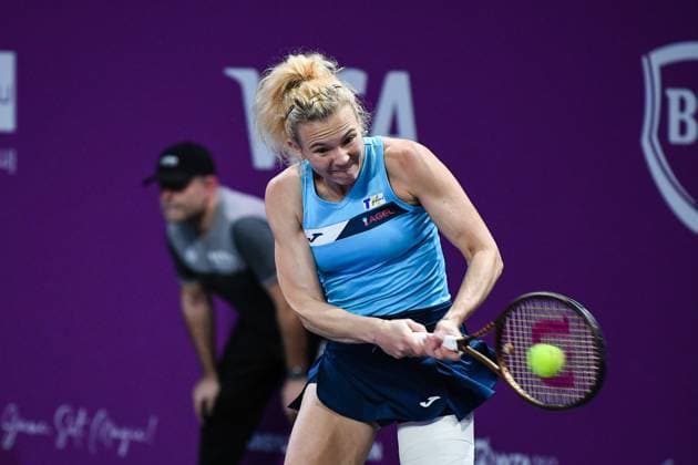 Transylvania Open 2025 - WTA, Tennis Damen 250 Tournament - Day 5 - Quarterfinals Katerina Siniakova competes during the quarterfinals of the Transylvania Open 2025, a WTA250 Tournament, at BT Arena in Cluj-Napoca, Romania, on February 7, 2025 Cluj-Napoca Romania  Copyright: xFlaviuxBuboix originalFilename:buboi-notitle250207_npdI9.jpg