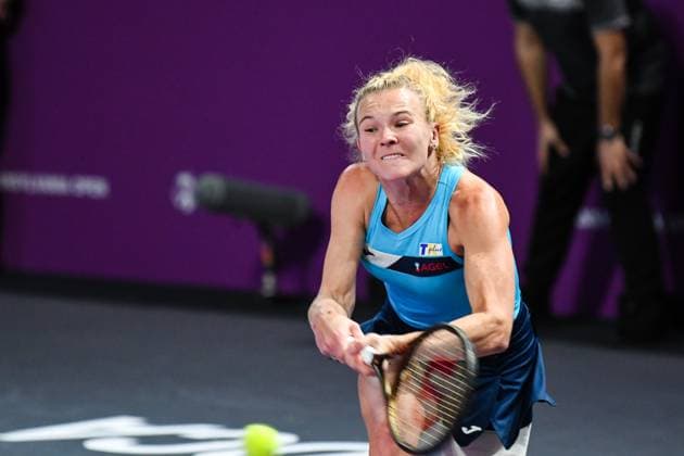 Transylvania Open 2025 - WTA, Tennis Damen 250 Tournament - Day 5 - Quarterfinals Katerina Siniakova competes during the quarterfinals of the Transylvania Open 2025, a WTA250 Tournament, at BT Arena in Cluj-Napoca, Romania, on February 7, 2025 Cluj-Napoca Romania  Copyright: xFlaviuxBuboix originalFilename:buboi-notitle250207_npjLE.jpg