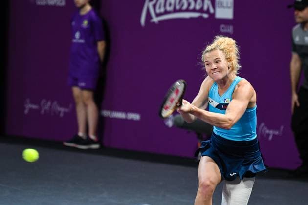 Transylvania Open 2025 - WTA, Tennis Damen 250 Tournament - Day 5 - Quarterfinals Katerina Siniakova competes during the quarterfinals of the Transylvania Open 2025, a WTA250 Tournament, at BT Arena in Cluj-Napoca, Romania, on February 7, 2025 Cluj-Napoca Romania  Copyright: xFlaviuxBuboix originalFilename:buboi-notitle250207_npjPx.jpg
