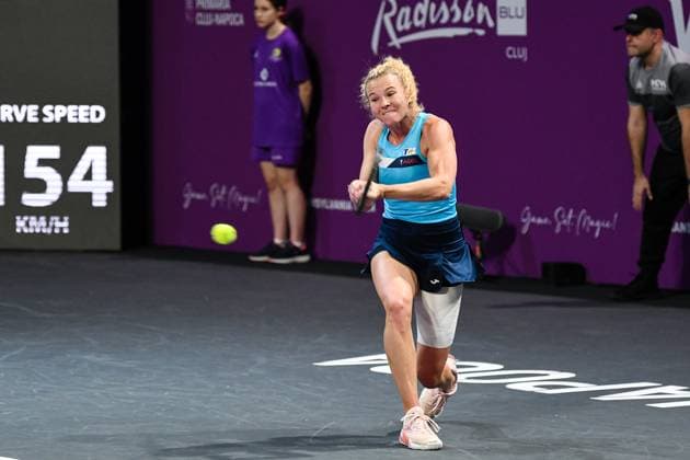Transylvania Open 2025 - WTA, Tennis Damen 250 Tournament - Day 5 - Quarterfinals Katerina Siniakova competes during the quarterfinals of the Transylvania Open 2025, a WTA250 Tournament, at BT Arena in Cluj-Napoca, Romania, on February 7, 2025 Cluj-Napoca Romania  Copyright: xFlaviuxBuboix originalFilename:buboi-notitle250207_npNMJ.jpg