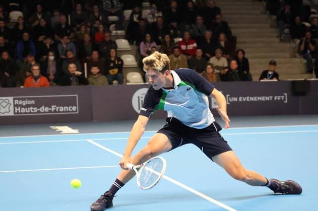 TENNIS : Play In Challenger Lille 2025 - ATP, Tennis Herren 125 Challenger Tour - 07 02 2025 Alexander BLOCKX (Belgique) au Play In Challenger Lille 2025, ATP 125 Challenger Tour, le 7 fÃ vrier 2025  Copyright: xLaurentxSANSONx xPsnewZx