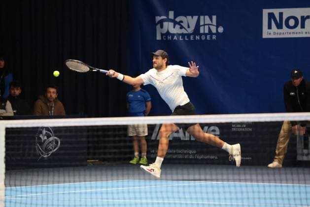 TENNIS : Play In Challenger Lille 2025 - ATP, Tennis Herren 125 Challenger Tour - 07 02 2025 Lucas POUILLE (France) au Play In Challenger Lille 2025, ATP 125 Challenger Tour, le 7 fÃ vrier 2025  Copyright: xLaurentxSANSONx xPsnewZx