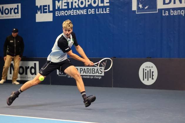 TENNIS : Play In Challenger Lille 2025 - ATP, Tennis Herren 125 Challenger Tour - 07 02 2025 Alexander BLOCKX (Belgique) au Play In Challenger Lille 2025, ATP 125 Challenger Tour, le 7 fÃ vrier 2025  Copyright: xLaurentxSANSONx xPsnewZx