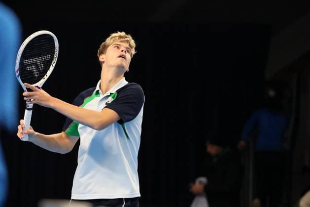 TENNIS : Play In Challenger Lille 2025 - ATP, Tennis Herren 125 Challenger Tour - 07 02 2025 Lucas POUILLE (France) au Play In Challenger Lille 2025, ATP 125 Challenger Tour, le 7 fÃ vrier 2025  Copyright: xLaurentxSANSONx xPsnewZx