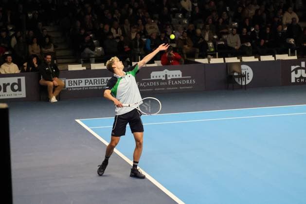 TENNIS : Play In Challenger Lille 2025 - ATP, Tennis Herren 125 Challenger Tour - 07 02 2025 Alexander BLOCKX (Belgique) au Play In Challenger Lille 2025, ATP 125 Challenger Tour, le 7 fÃ vrier 2025  Copyright: xLaurentxSANSONx xPsnewZx