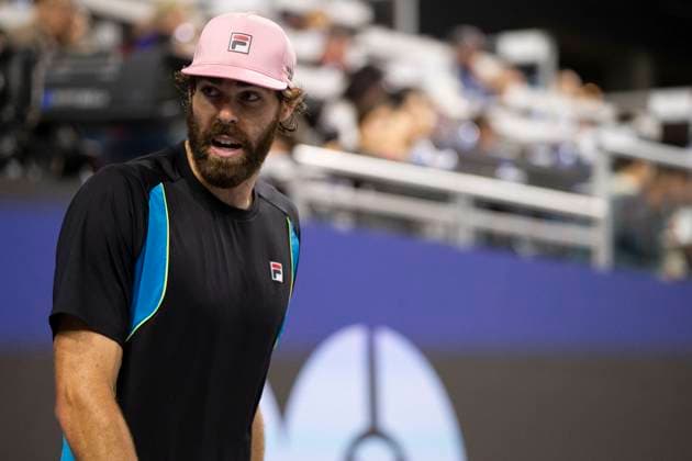 February 7, 2025, Frisco, Texas, USA: REILLY OPELKA (USA) reacts in a singles quarterfinal match against TOMMY PAUL (USA) during day seven of the 2025 Dallas Open at the Star in Frisco, TX. TOMMY PAUL (USA) defeated REILLY OPELKA (USA), 7-6. 6-2. Frisco USA - ZUMAh193 20250207_zsp_h193_074 Copyright: xDanielxMcGregor-Huyerx