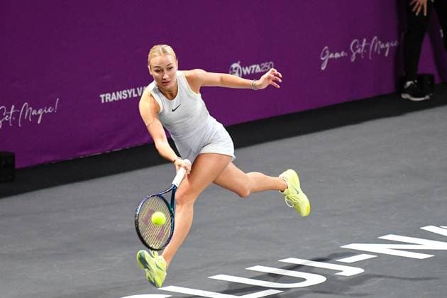 Transylvania Open 2025 - WTA, Tennis Damen 250 Tournament - Day 6 - Semi-finals Anastasia Potapova competes during the semi-final of the Transylvania Open 2025, a WTA250 Tournament, at BT Arena in Cluj-Napoca, Romania, on February 8, 2025 Cluj-Napoca Romania  Copyright: xFlaviuxBuboix originalFilename:buboi-notitle250208_npcTv.jpg