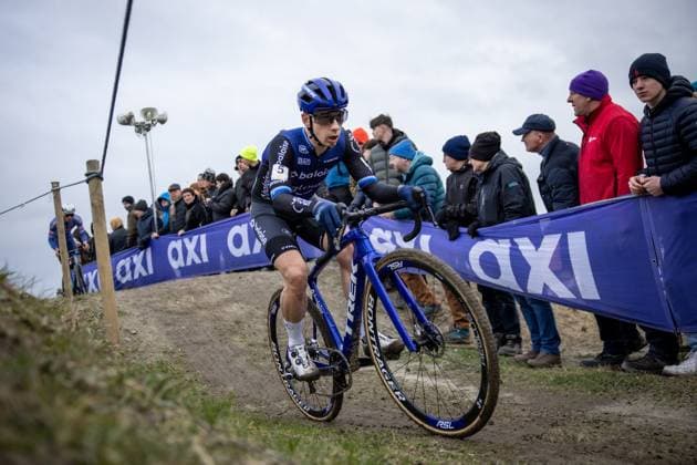 Dutch Lars Van Der Haar pictured in action during the men elite race of the Noordzeecross cyclocross cycling event in Middelkerke, the eighth and last race of the Superprestige competition on Saturday 08 February 2025. DAVIDxPINTENS  x111995914x