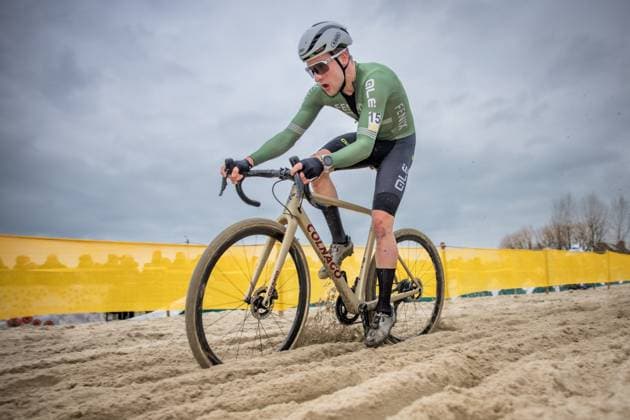 Dutch Ryan Kamp pictured in action during the men elite race of the Noordzeecross cyclocross cycling event in Middelkerke, the eighth and last race of the Superprestige competition on Saturday 08 February 2025. DAVIDxPINTENS  x111995967x