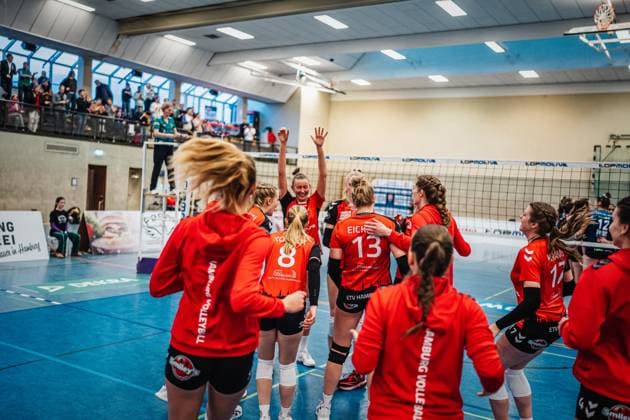 Volleyball Women Season 2024 2025 2 Volleyball Bundesliga Women Pro ETV Hamburg vs VCO Dresden 08 02 2025 ETV wins and defeats juebl Hamburg Lokstedter Steindamm 52 Hamburg Germany