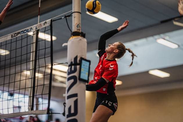 Volleyball Women Season 2024 2025 2 Volleyball Bundesliga Women Pro ETV Hamburg vs VCO Dresden 08 02 2025 Svea Frobel 11, ETV Hamburg beim Angriff Hamburg Lokstedter Steindamm 52 Hamburg Germany