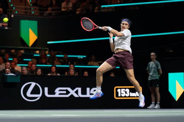 2025-02-08 ABN AMRO Open 2025 ROTTERDAM, NETHERLANDS - FEBRUARY 8: Mattia Bellucci of Italy competing in the Men s Singles during the ABN AMRO Open 2025 at Rotterdam Ahoy on February 8, 2025 in Rotterdam, Netherlands. Rotterdam Rotterdam Ahoy Netherlands Content not available for redistribution in The Netherlands directly or indirectly through any third parties. Copyright: xMarleenxFouchierx