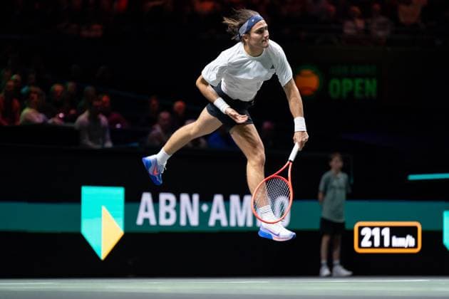 2025-02-08 ABN AMRO Open 2025 ROTTERDAM, NETHERLANDS - FEBRUARY 8: Mattia Bellucci of Italy during the ABN AMRO Open 2025 at Rotterdam Ahoy on February 8, 2025 in Rotterdam, Netherlands. Rotterdam Rotterdam Ahoy Netherlands Content not available for redistribution in The Netherlands directly or indirectly through any third parties. Copyright: xAndrexWeeningx
