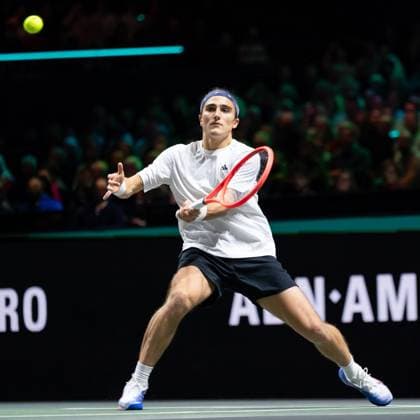 2025-02-08 ABN AMRO Open 2025 ROTTERDAM, NETHERLANDS - FEBRUARY 8: Mattia Bellucci of Italy during the ABN AMRO Open 2025 at Rotterdam Ahoy on February 8, 2025 in Rotterdam, Netherlands. Rotterdam Rotterdam Ahoy Netherlands Content not available for redistribution in The Netherlands directly or indirectly through any third parties. Copyright: xAndrexWeeningx