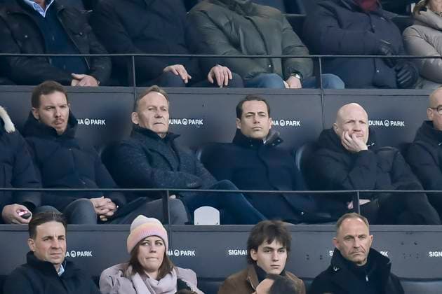 Julian Nagelsmann, Hans Joachim Watzke Borussia Dortmund , Lars Ricken Borussia Dortmund and Matthias Sammer looks on during the Bundesliga match between Borussia Dortmund and VfB Stuttgart, SIGNAL IDUNA PARK on February 08, 2025 in Dortmund, Germany Photo by Max Maiwald DeFodi Images Julian Nagelsmann, Hans Joachim Watzke Borussia Dortmund , Lars Ricken Borussia Dortmund and Matthias Sammer looks on during the Bundesliga match between Borussia Dortmund and VfB Stuttgart at Signal Iduna Park on February 8, 2025 in Dortmund, Germany Photo by Max Maiwald DeFodi Images DFL regulations prohibit any use of photographs as image sequences and or quasi video Photo by Max Maiwald DeFodi Images Defodi 067 BVBVFB20250208 436 Defodi-067 DFL regulations prohibit any use of photographs as image sequences and or quasi-video.