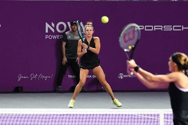 Transylvania Open 2025 - WTA, Tennis Damen 250 Tournament - Day 6 - Semi-finals Jaqueline Cristian competes during the semi-finals of the Transylvania Open 2025, a WTA250 Tournament, at BT Arena in Cluj-Napoca, Romania, on February 8, 2025 Cluj-Napoca Romania  Copyright: xFlaviuxBuboix originalFilename:buboi-notitle250208_np2Q5.jpg