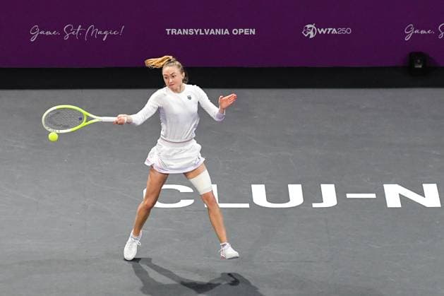 Transylvania Open 2025 - WTA, Tennis Damen 250 Tournament - Day 6 - Semi-finals Aliaksandra Sasnovich competes during the semi-finals of the Transylvania Open 2025, a WTA250 Tournament, at BT Arena in Cluj-Napoca, Romania, on February 8, 2025 Cluj-Napoca Romania  Copyright: xFlaviuxBuboix originalFilename:buboi-notitle250208_np5Mw.jpg