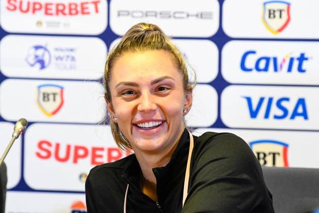 Transylvania Open 2025 - WTA, Tennis Damen 250 Tournament - Day 6 - Semi-finals Jaqueline Cristian attends a press conference, PK, Pressekonferenz after the semi-finals of the Transylvania Open 2025, a WTA250 Tournament, at BT Arena in Cluj-Napoca, Romania, on February 8, 2025 Cluj-Napoca Romania  Copyright: xFlaviuxBuboix originalFilename:buboi-notitle250208_np8Db.jpg