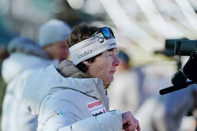 11.01.2025 Lenzerheide Schweiz. Bild : Sandra Flunger Trainerin - Biathlon Frauen Nationalmannschaft.Teilnehmerin Biathlon Weltmeisterschaft. 12.bis 23.Februar 2025 Aktion Einzelbild *** 11 01 2025 Lenzerheide Switzerland Image Sandra Flunger Coach Biathlon Womens National Team Participant Biathlon World Championships February 12 to 23, 2025 Action Single image 