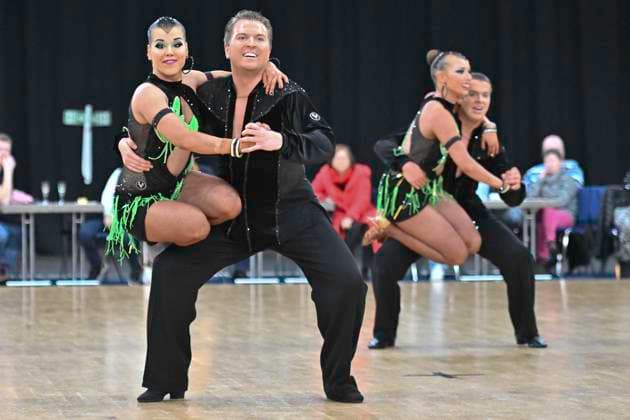 GER Dancing,1 Bundesliga Latin Formations 08 02 2025, GER Dancing, 1 Bundesliga Latin Formations, in the picture TSC Rot Gold Casino Nuernberg A nordphotoxGmbH xWitke nph00002