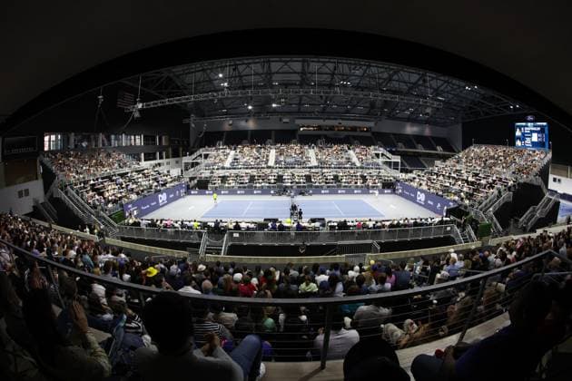 FRISCO, TX - FEBRUARY 08: General view of the venue during the semifinals of the Dallas Open on February 8, 2025 at Ford Center at The Star in Frisco, TX. (Photo by George Walker Icon Sportswire) TENNIS: FEB 08 Dallas Open EDITORIAL USE ONLY Icon250208092