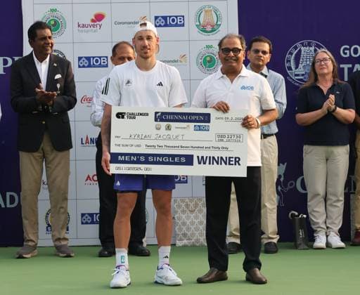 Tennis, ATP tournament in Chennai, final, Kyrian Jacquet defeats Elias Ymer