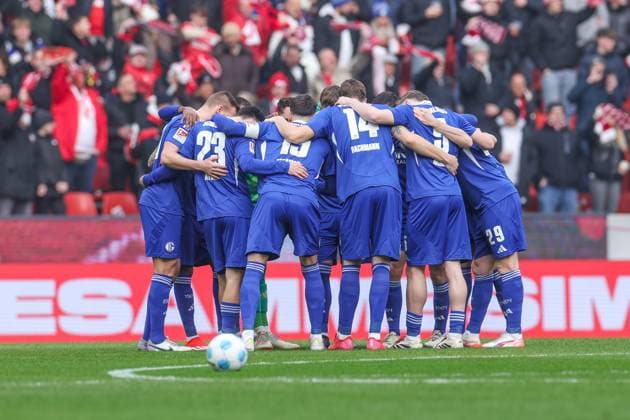 09 02 2025, Football, Season 2024 2025, 2 Bundesliga, 21 Matchday, 1 FC Köln FC Schalke 04, Team of FC Schalke 04 Köln Rhein Energie Stadion NRW Germany xRHR PHOTO TRx Copyright: TimxRehbein RHR-FOTOx RHR-FOTO TR