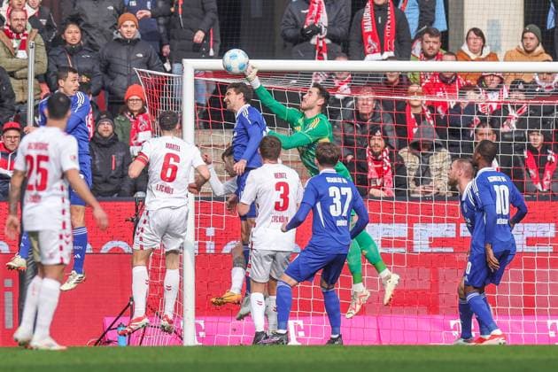 09 02 2025, Football, Season 2024 2025, 2 Bundesliga, 21 Matchday, 1 FC Köln FC Schalke 04, Justin Heekeren FC Schalke 04 Köln Rhein Energie Stadion NRW Germany xRHR PHOTO TRx Copyright: TimxRehbein RHR-FOTOx RHR-FOTO TR